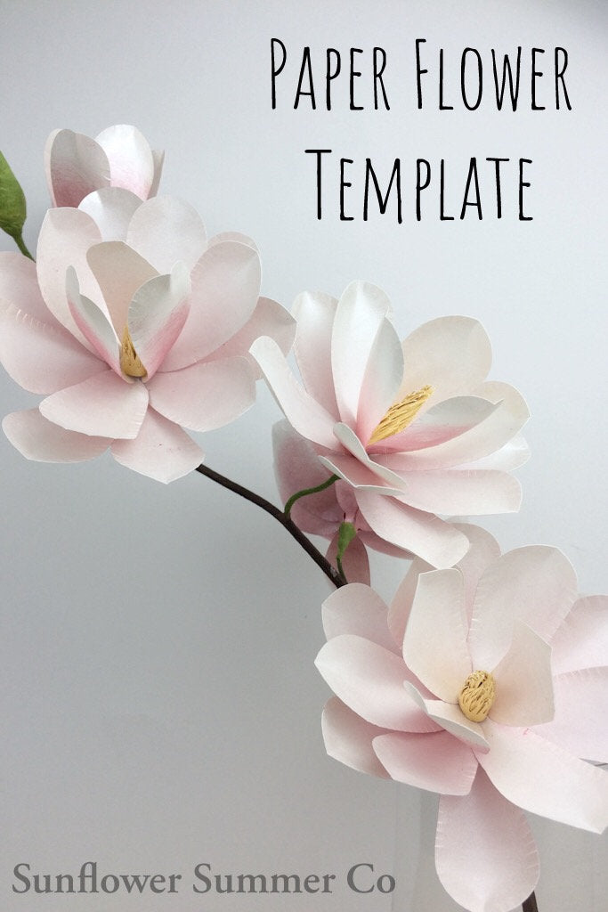 Magnolia Paper Flower Template
