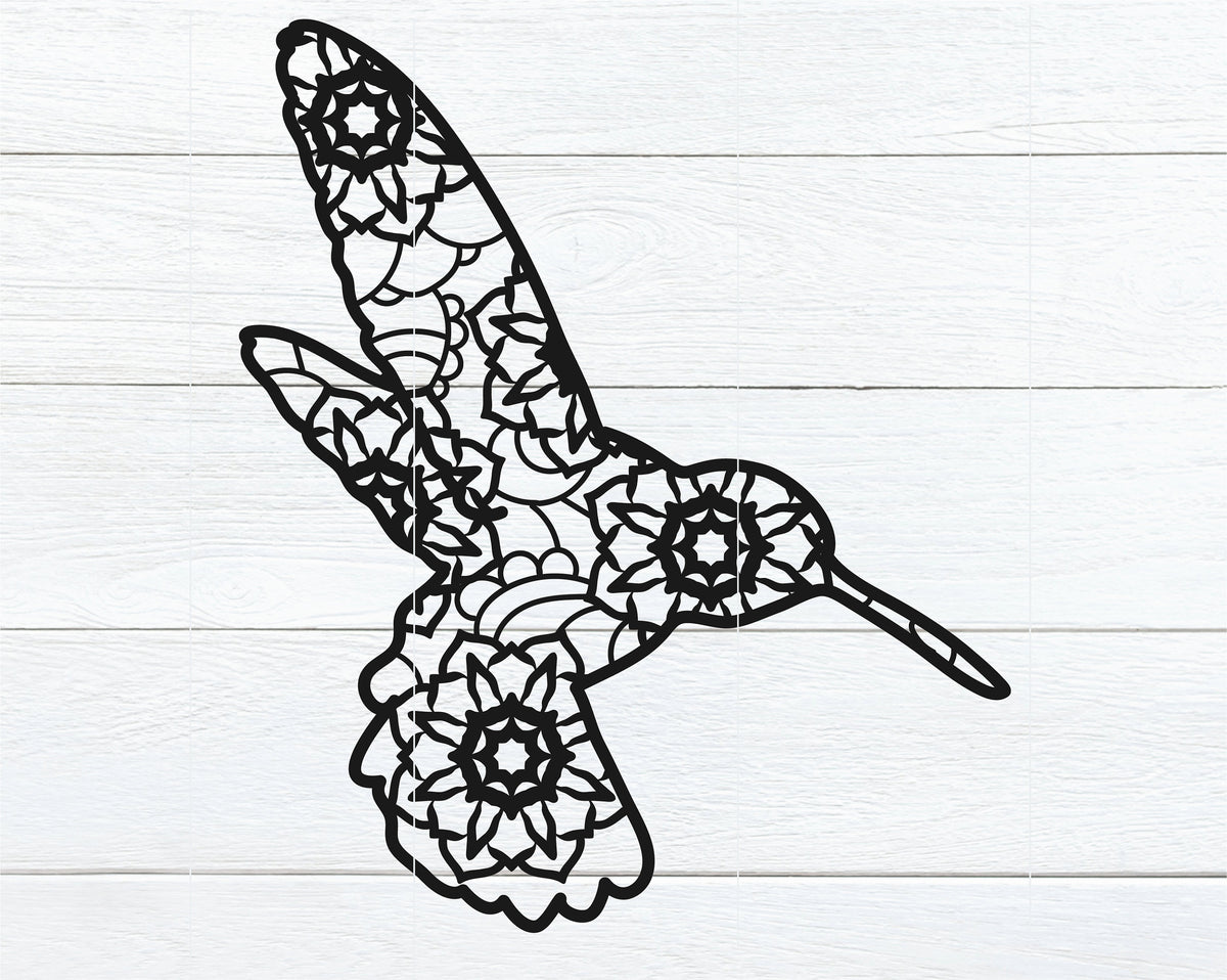 Hummingbird Mandala SVG