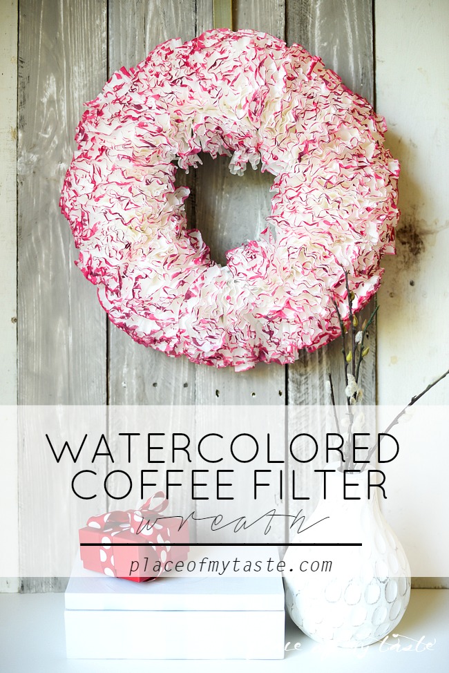 Watercolored coffee FILTER wreath-placeofmytaste.com