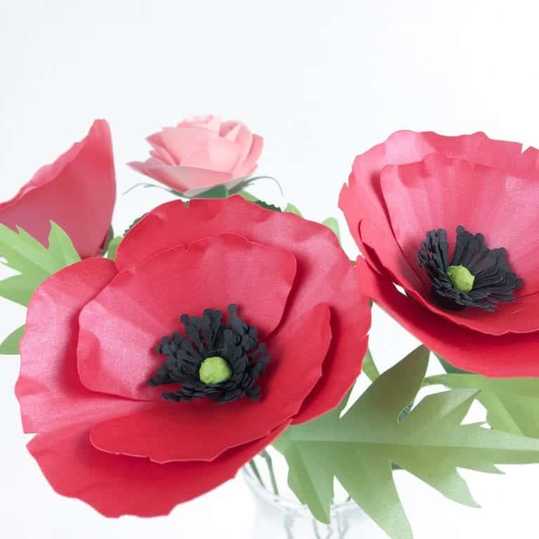 poppy paper flower template