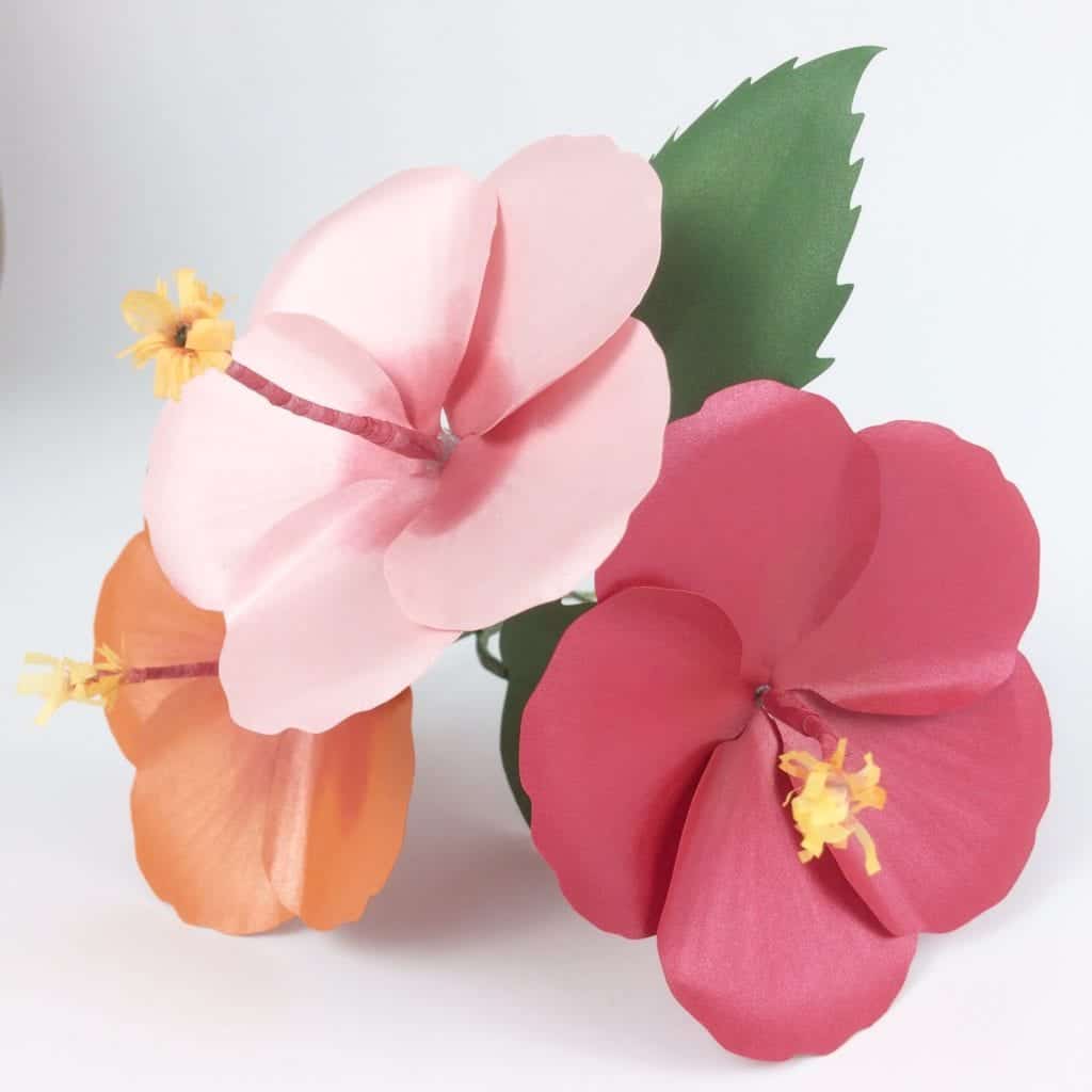 how to make a paper hibiscus flower