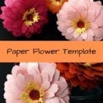 learn how to make these paper zinnias. They are super easy and quick to make. Paper flower templates | Easy paper flowers | Wedding decor | cricut flowers | 3d paper flowers | paper crafts | silhouette crafts