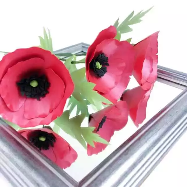 Free Poppy Paper Flower Template - Sunflower Summer Co