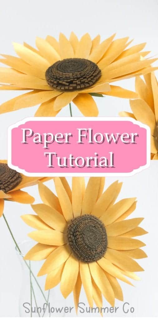 paper sunflower template
