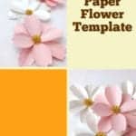 cosmos paper flower template