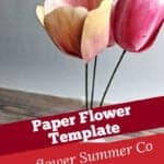 tulip paper flower template