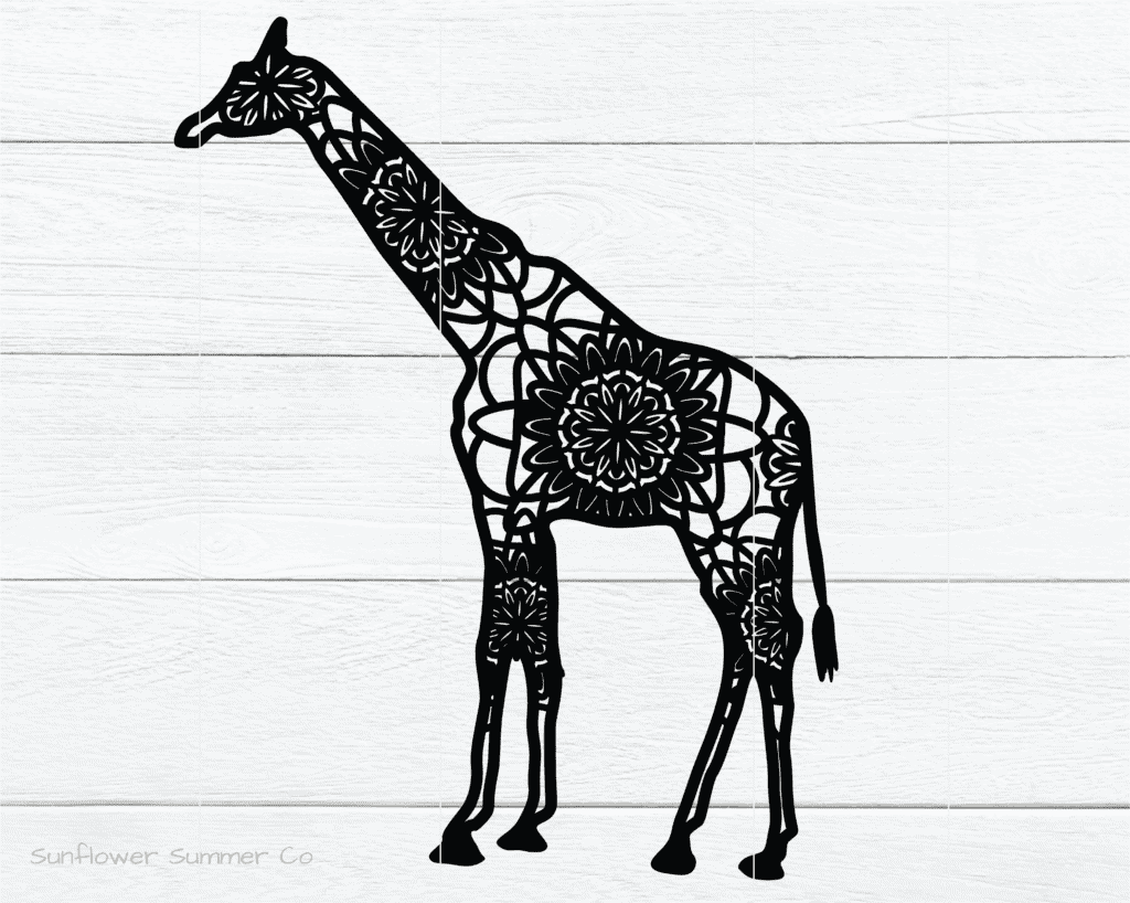giraffe mandala svg file