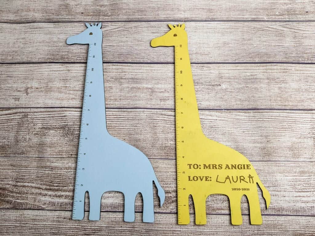 Giraffe ruler svg for lasers and glowforges