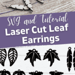 Laser Cut Leaf Earrings SVG files that you can wear in the fall or cut out of acrylic
