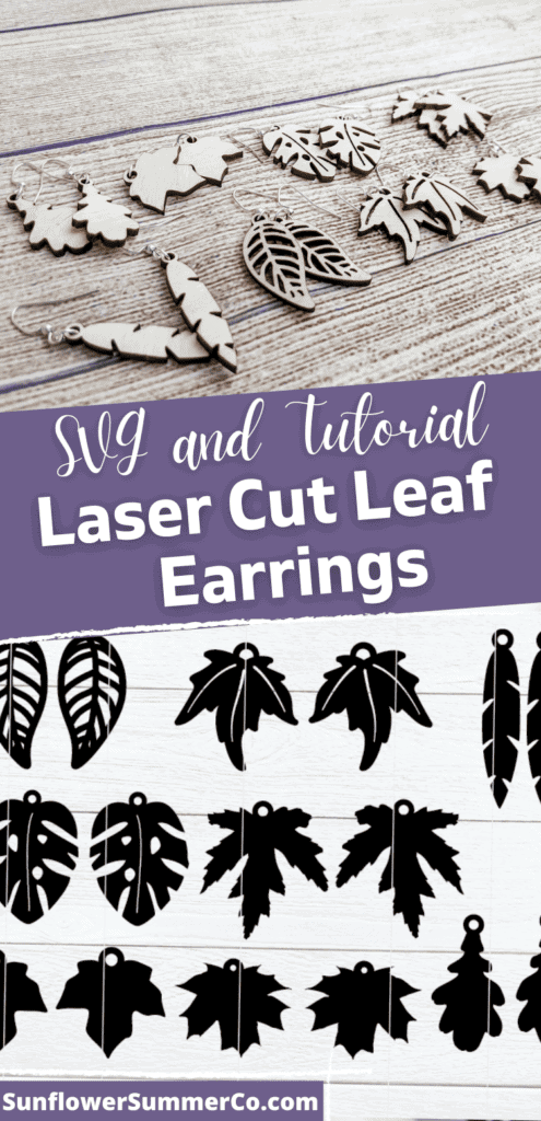 SVG bundle and tutorial for laser cut leaf leaf earrings