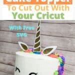 unicorn horn cake topper svg file free
