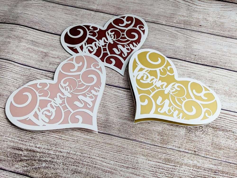 Read more about the article Heart-Shaped Thank You Card SVG For Cricut or Glowforge