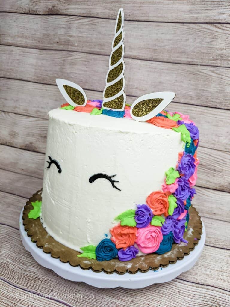 free unicorn cake topper svg file