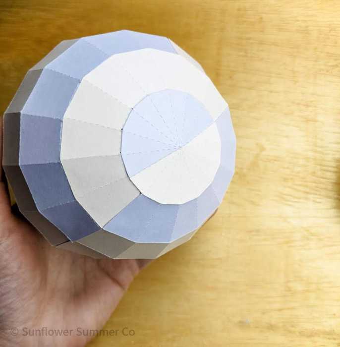 finished paper sphere