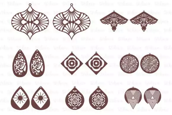 African Earrings, Earring SVG Bundle Graphic by uchava.com · Creative Fabrica