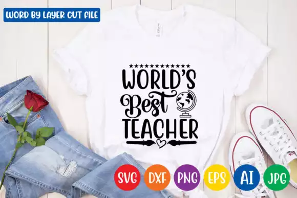 WORLD'S BEST TEACHER SVG Graphic by SvgStudio · Creative Fabrica