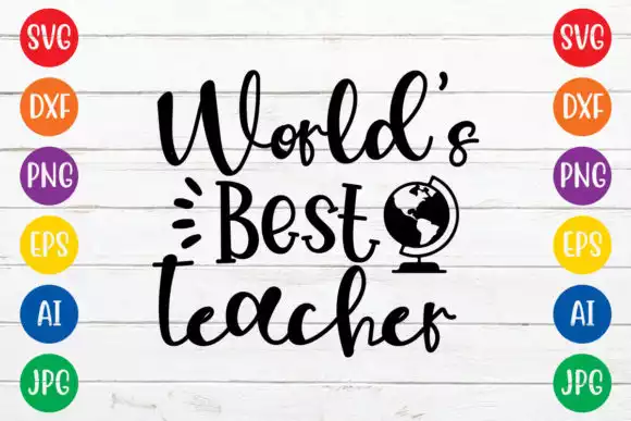 World's Best Teacher Svg Design Graphic by CraftZone