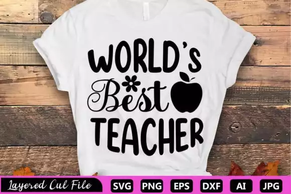 Worlds Best Teacher SVG